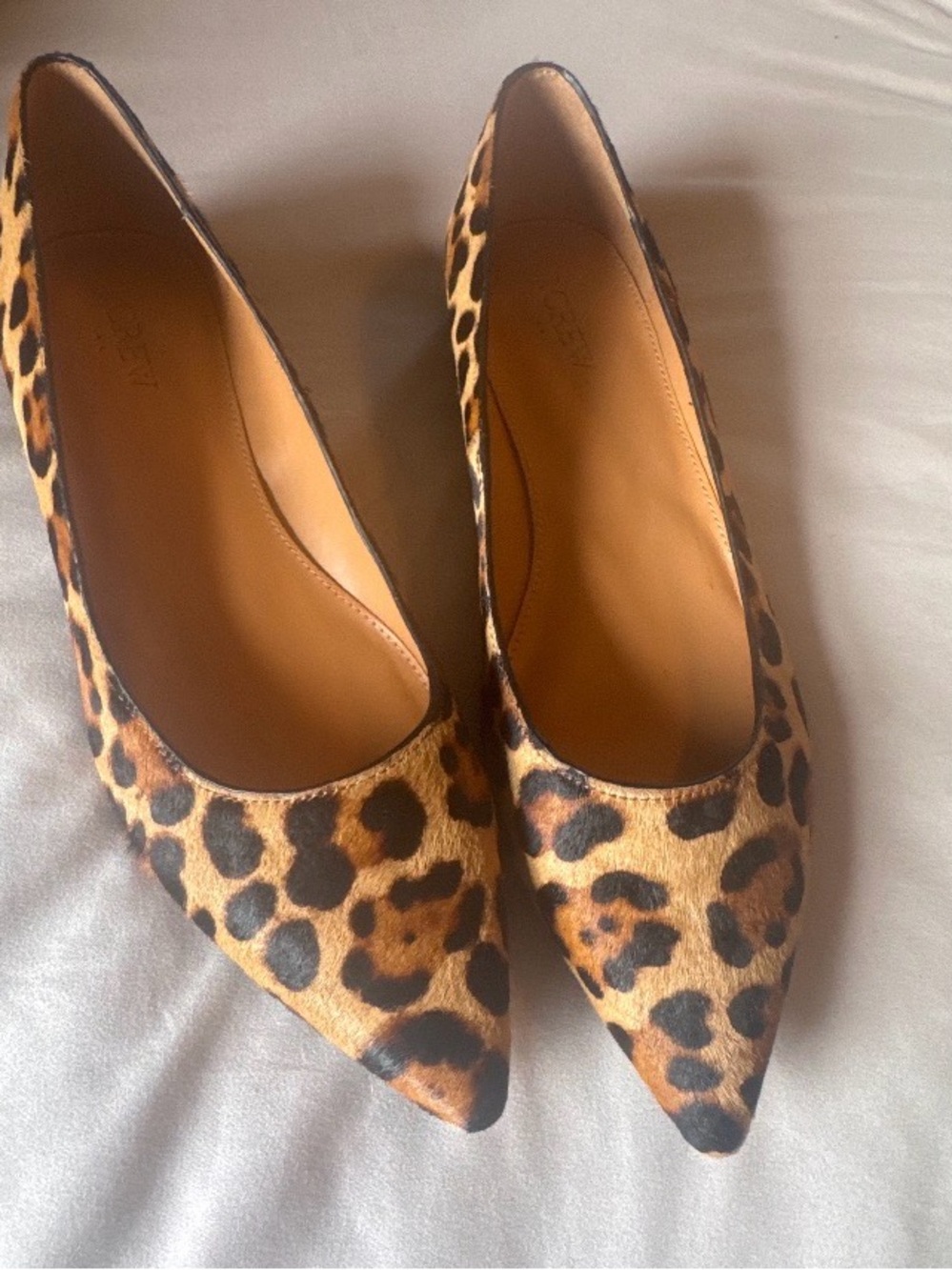JCrew Leopard Print Pointed Toe Women's Flats - Brown/Black - New/Never worn